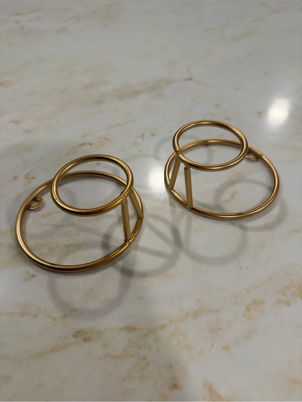 Gold Double Circle wall hooks